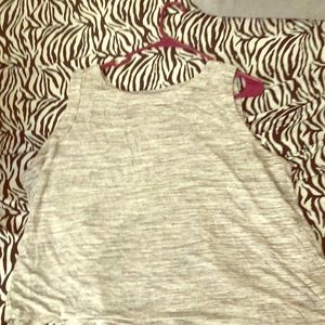 Grey and white tank top